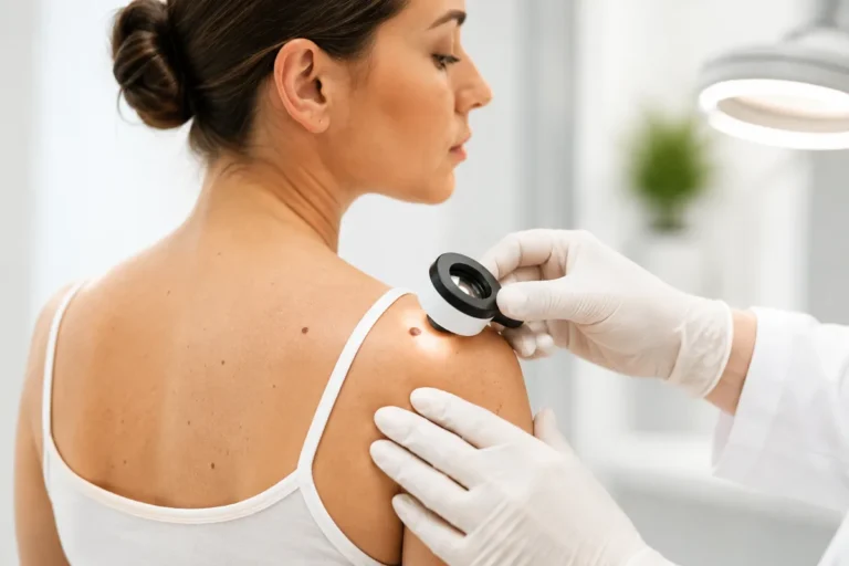 Consulta de saúde da pele na Sonetti Clinic, em Loures